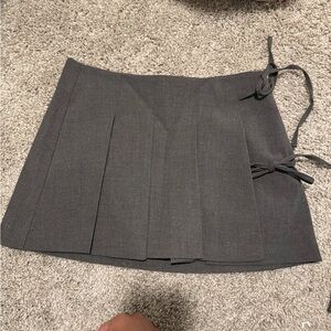 Bershka Gray Pleated Women's Skort